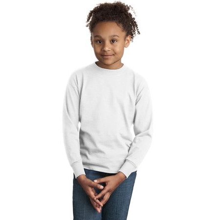 Hanes - Youth Tagless 100% Cotton Long Sleeve T-Shirt. 5546