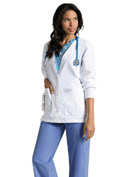 LADIES CARDIGAN LAB COAT - 7535