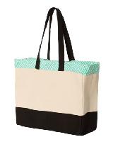 Brookson Bay - Patterned Top Beach Tote - BB300